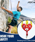 Climber using Dual Tandem Zip Line Pulley For 8 To 13mm Rope, Beefy Aluminum Alloy Shell With Stainless Bearings For Smoother Run, 25KN