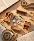 25 Set 3 In 1 Furniture Fasteners Kit With M6 35mm Cam Bolts And 15mm Cam Lock Nuts displayed with measuring tape and sketches