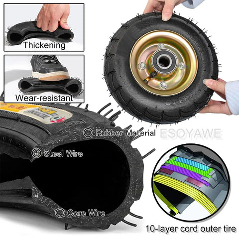 Heavy Duty 8 Inch Pneumatic Caster Wheels 4 Pack Air Filled Rubber Tires Shock Absorbing Swivel And Locking Casters For Industrial Carts Warehouse And Shop Tool Storage Floor Friendly Breezy Ride