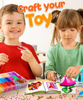 Kids enjoying Awesome Fuse Bead Craft Kit for Kids With Pegboards and Pony Beads Pixel Art Set, creating colorful designs.