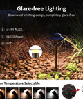 Low Voltage Landscape Lighting Kit 12V LED Pathway Lights With Five Color Options 5W Per Light Bronze Finish illuminated garden landscape