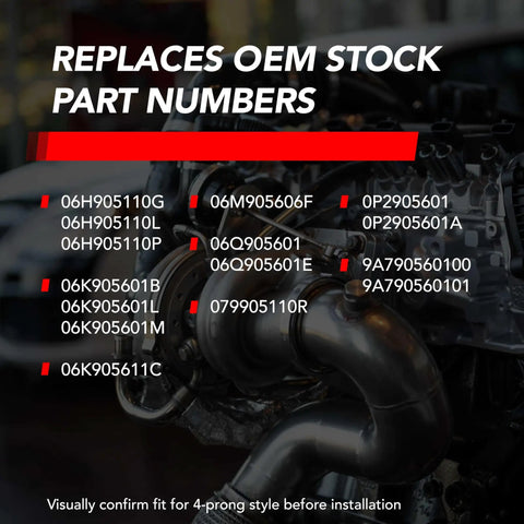 Image of OEM stock part numbers listed for Red Ignition Coil MS100192 Replacement For VW Audi Lamborghini Porsche Bentley Cars Direct OE