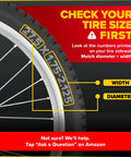 Guide for checking tire size with 27.5x1.75-2.125 dimensions before using 27.5 Inch Bike Inner Tubes Set Of 2.