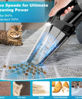 Cordless Handheld Vacuum Cleaner With LED Light 2 Suction Modes Upgraded Cyclonic Power Up To 9kPa cleaning cat litter