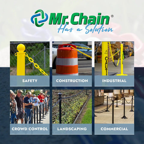 Image showcasing the Heavy Grade Plastic Barrier Chain In Khaki Gold used in various crowd control applications.