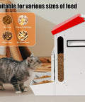 Game Changing Gravity Fed Auto Cat And Dog Food Bowl Station For Two Fur Kids Featuring Leak Proof Double Stainless Troughs Tough Outside Kibble Dispenser with cat and food options.