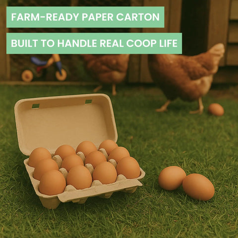 50 Pack Egg Cartons That Hold 12 Eggs Each Built From Molded Pulp Paperboard Eco Friendly Reusable Storage For Backyard