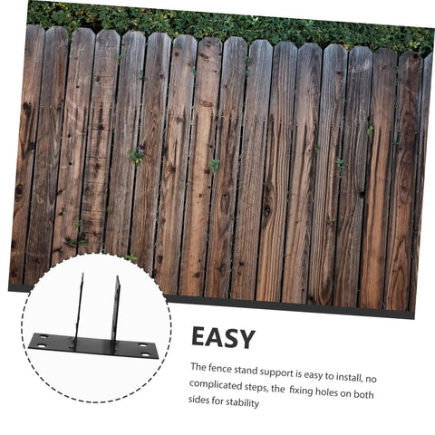 Sturdy Metal Fence Base Stakes Kit For Garden Edging, Rustproof Fence Holders, 10-Piece Set For Easy Install In Your Yard, Courtyard, And Backyard, Durable Ground Anchors For Outdoor Privacy And Neat Edges