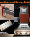 Beefy Desktop CNC Router Machine Featuring A 500W Brushless Spindle Built For Marathon Engraving And Milling Projects That Deliver Rock Solid Precision And Smooth Operation Right Out The Box For Serious Crafters Who Demand Top Tier Performance Daily, showcasing quick-adjust belt tensioners and upgraded work light.