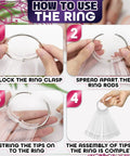 200 Pcs Nail Swatch Sticks Clear Gel Polish Swatches On Metal Ring Display guide on using metal ring