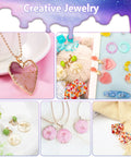 UV Resin Jewelry Kit With 300G Crystal Clear Resin, UV Lamp, Molds, Glitter, Foil, Paper And Flowers All In One DIY Starter Kit jewelry examples