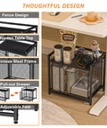 Under Desk Storage Organizer With Drawer Rolling File Cabinet Adjustable Tabletop beside desk, items on top and shelves visible