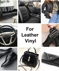 Collage featuring leather sofa, car seats, clothing, gloves, shoes, bag, and wallet highlighting use of Leather Recoloring Balm And Restorer Kit For Sofa Car Seats Vinyl Furniture And Shoes That Delivers Dope Color Revival Revives Faded And Scratched Leather Restores Texture Repairs Cracks Extends Life With Easy Diy Application.