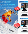 Adhesive Mount Kit For GoPro And Action Cameras 10 Pack Flat And Curved Mount Pads Waterproof Heavy Duty