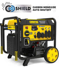 Side view of 10,000-Watt Electric Start Home Backup Open Frame Portable Inverter Generator With Quiet Technology And Clean Power