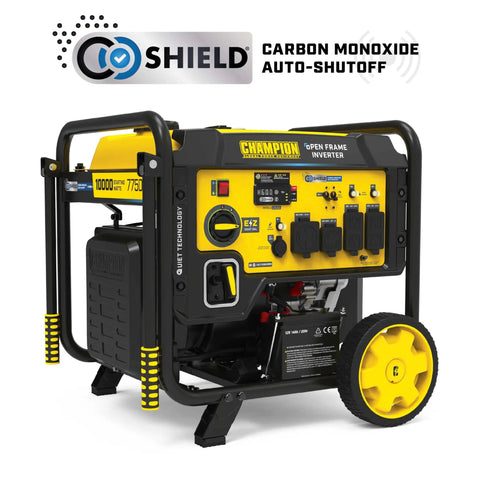 Side view of 10,000-Watt Electric Start Home Backup Open Frame Portable Inverter Generator With Quiet Technology And Clean Power