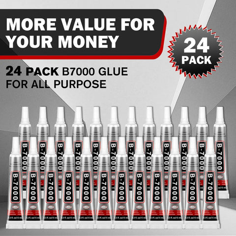 Multipurpose Craft Glue For Jewelry Making And DIY Projects, This Go To Adhesive, 15ml 0.5oz Each, 24 Pack shown in tubes