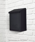 Hella Durable All Surface Clear Topcoat Spray Delivers Rock Solid Rust Prevention And Fade Proof Defense For Wood Metal Plastic Vinyl And Fiberglass Dead Flat Finish on a black mailbox.
