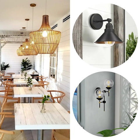 Dimmable Edison LED Filament Bulb 4W 470 Lumens illuminating a vintage-style cafe with chandeliers and wall sconces.