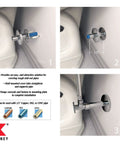Image showcasing PEX Stub-Out Cover And Wall Mounted Support In Chrome Finish for a no-fuss quick install, clean, neat pipes.