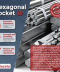 Socket Head Cap Screws M3 X 55mm 304 Stainless Steel Hex Key Drive Machine Bolts arranged with descriptions of features.