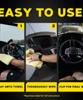 Easy steps to use Hybrid Ceramic All Surface Sealant For Marine And RV Use, Easy Spray Spread Wipe On UV Protection For Fiberglass.