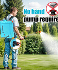 Man using Beast Battery Powered Backpack Sprayer 3.2 Gallon With Adjustable 0 To 80 PSI Compatible With Makita 18V Battery Electric Sprayer