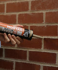 Applying Textured Mortar Filler And Sealant For Concrete And Masonry, Premium Elastomeric Latex Caulk, Beige, 10.1 Oz to brick wall