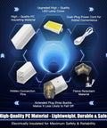 Components of Hexagon LED Garage Lights 16 Pack 128W Ultra Bright 12800LM 6500K Ceiling Shop Light with materials and connectors