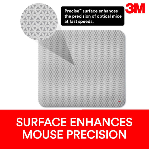 Precise Mouse Pad With Repositionable Adhesive Back For Optical Mice At High Speeds, Bitmap Polymer Design, surface texture close-up.
