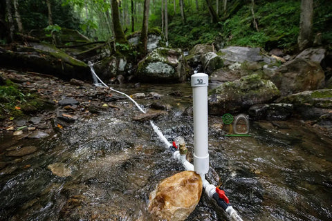 Hydraulic Ram Pump One Inch Medium Off Grid Water Pump For Streams And Creeks Zero Hassle Pumps Like A Champ Powered By Flowing Creek Water Not Gas Pvc Frame Lead Free Brass Valve Heavy Duty Livestock And Garden Setup