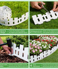 40 Ft Flexible No Dig Garden Edging Border With 60 Stakes White Plastic Lawn Edge installation steps for flower beds and grass