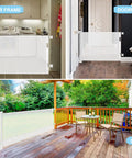 33 Inch Tall Baby Gate For Doorways Retractable Mesh Gate For Kids And Pets Anti Climb Design installed indoors and outdoors