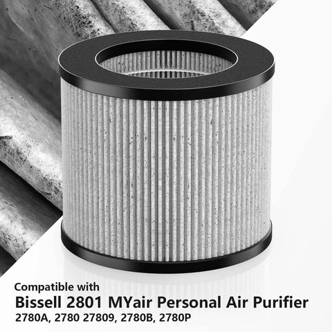 Two Pack Air Filter Replacement Bundle For Bissell MyAir Personal Models 2780A 2780P 2780B 27809 3329 Easy Fit Budget Friendly No Fuss Home Air Purification
