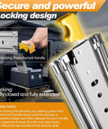 Beefy Heavy Duty Locking Drawer Slides with full extension ball bearing side mount rails in RV setup