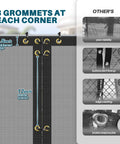 4 Foot By 25 Foot Fence Privacy Screen Heavy Duty Windscreen Fencing Mesh Shade Net Cover, grey, grommets detail