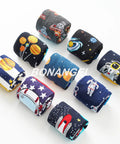 Crazy Colorful Mens Dress Socks For Men Size 8 To 12 Crew Length Dope Patterned Dress Socks That Stand Out At Work With Colorful Stripes And Comfortable Cotton Blend featuring space-themed designs.