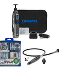 Smooth Operator 12V Cordless Rotary Tool Bundle With 160 Piece Nifty Accessory Pack, including tool, flex shaft, and charger.