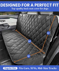 Back Seat Dog Car Cover Without Hammock 54 Inches Wide Waterproof Non Slip Heavy Duty Seat Protector in car interior