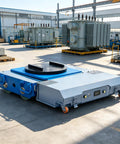 Kickass Heavy Duty Electric Cargo Mover, Boss Level Trackless Transfer Cart With Smart Remote Control, Industrial platform for heavy machinery.