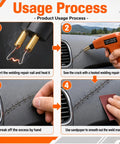 Usage process for Three Thousand Pieces Plastic Welder Staples Kit With Storage Box 0.6mm And 0.8mm for car bumper repairs