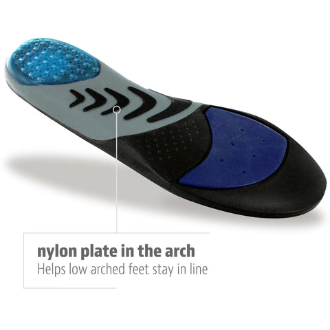 Men's AIRR Orthotic Insoles Full Length Gel Shoe Inserts reinforced arch plate visible