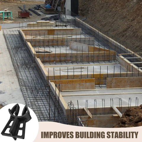 200 Pieces Rebar Chairs Plastic Heavy Duty Spacers For Concrete Forming Fits Bar Sizes 3 To 5 used in foundation formwork