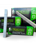Beefy T50 Staples For Staple Guns Rock Solid Stainless Steel Heavy Duty Industrial Tacks With 1/4 Inch Legs And 3/8 Inch Crown Top Shelf 500 Count Pack displayed in packaging.