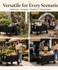Foldable Wagon Cart With All Terrain Wheels, Heavy Duty Utility Wagon for beach, garden, groceries, camping, and outdoor use