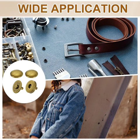Kickass Heavy Duty Copper Magnetic Snap Buttons For Leather Crafting Jobs That Hold Their Ground. Copper buttons with denim jacket.