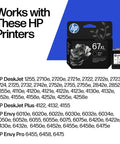 High Yield Black Ink Cartridge delivers crisp text and sharp graphics, compatible with various HP DeskJet and Envy printers.