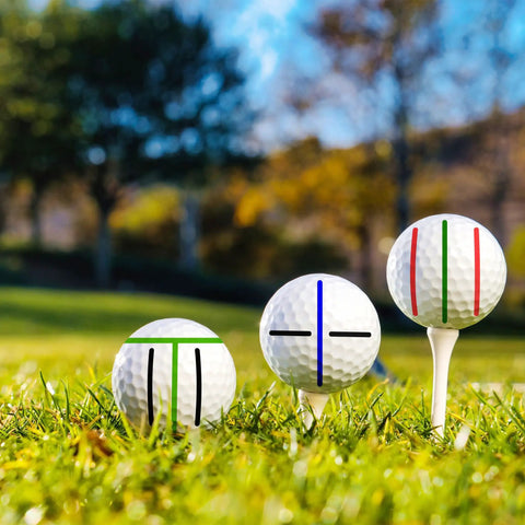 8 Pack Precision Golf Ball Marker Set With 4 Color Marking Stencils And 4 Vibrant Markers For Quick Alignment On The Green, balls on grass