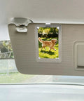4 Pack Car Visor Photo Clips With Stainless Steel Clips And Strong Adhesive Universal Sun Visor Mounting Kit holding dog photo
