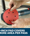 Heavy Duty Electric Orbital Sander Featuring A Kick Butt Turbo Mode For Brutal Wood Stock Removal And Smooth As Silk Finishing - 7.5 Amp Corded Power Tool Makes Hardwood Flooring Jobs A Total Breeze with 6-inch pad.